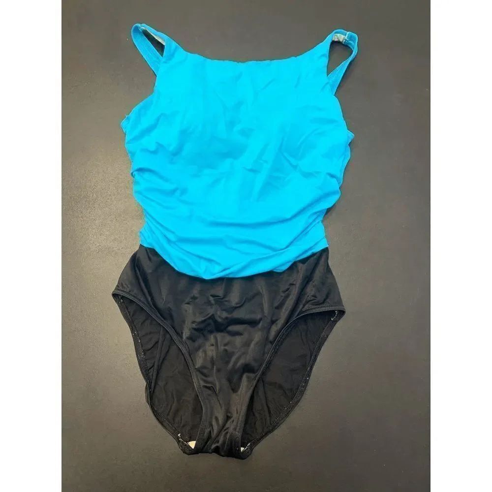 Body I.D. Women's Black & BlueβOne-Piece Swimwear Sizeβ10